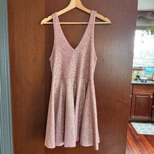 Silence + Noise Pink Glitter Mini Dress | Birthday / Party Dress